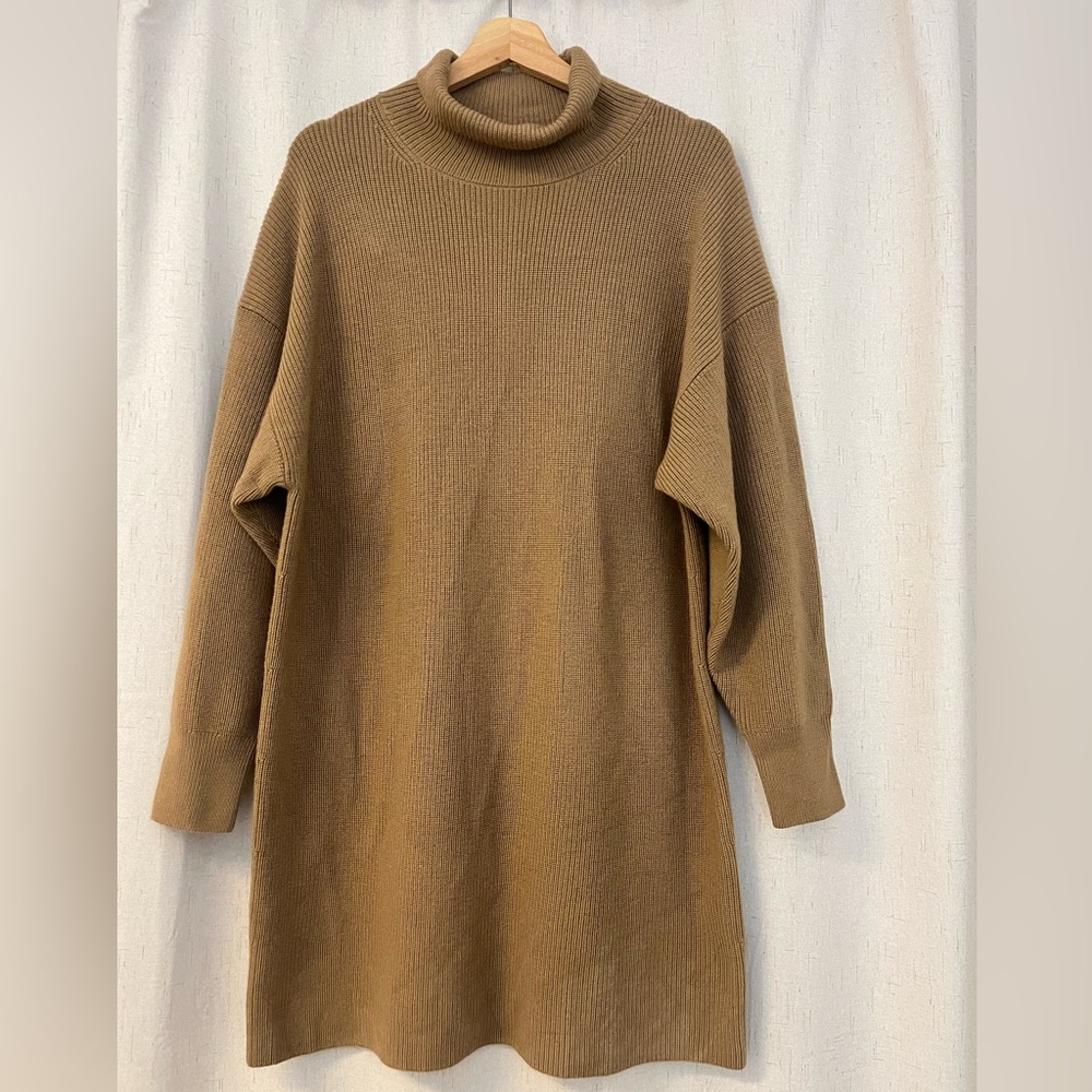 NWOT Aritzia Babaton Camel Cowl Neck Merino Wool Sweater